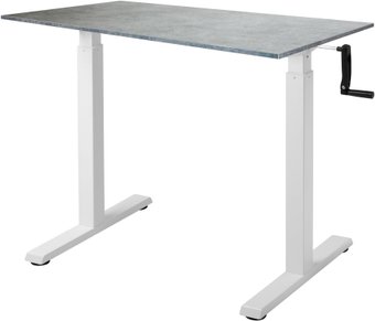 Стол с регулировкой высоты ErgoSmart Manual Desk Compact 1200x650x25 мм (бетон Чикаго/белый)
