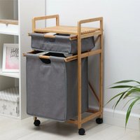 Корзина AksHome Lavender (бамбук/серый)