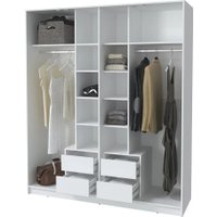 Шкаф распашной Интерлиния Концепт Тренд КТ-Ш4 (белый платинум/изумруд)