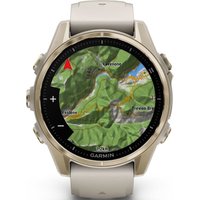 Умные часы Garmin Fenix 8 Sapphire 43мм (золотистый, дымчато-серый ремешок)