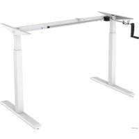 Стол для работы стоя ErgoSmart Manual Desk 1360x800x36 мм (дуб мореный/белый)