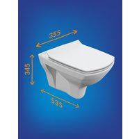 Унитаз подвесной Cersanit Carina New Clean On с инсталляцией Leon S-IN-BLACK-Cg-w в Витебске