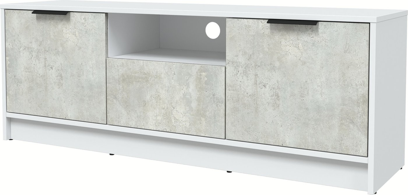 

Тумба Интерлиния ТВ Концепт КТ-ТВ3-50 (бетон лайт/белый платинум)