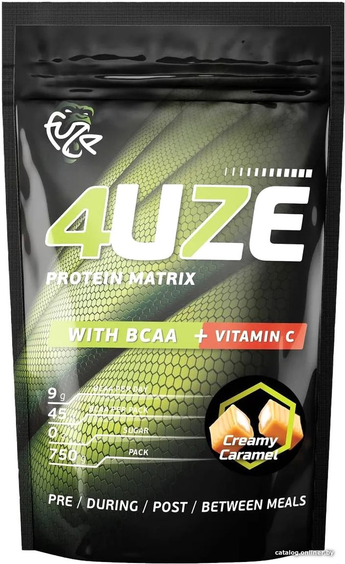 Протеин комплексный Pureprotein Fuze 4uze + BCAA (750г, сливочная карамель)