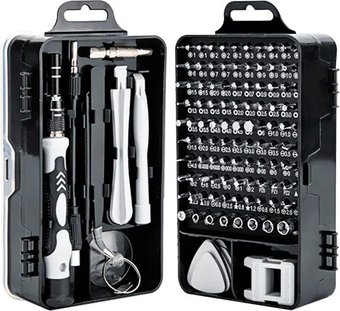 Набор отвертка с битами и головками USBTOP 557283 (115 предметов)