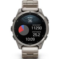 Умные часы Garmin Fenix 8 Sapphire, Titanium 47мм (светло-серый, титановый ремешок)