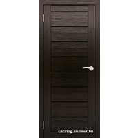 Межкомнатная дверь Юни Амати 1 (ч) 80x200 (дуб венге/черное стекло)