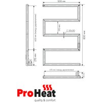 Полотенцесушитель ProHeat Snake 50х83 (терморегулятор, таймер, черный муар)