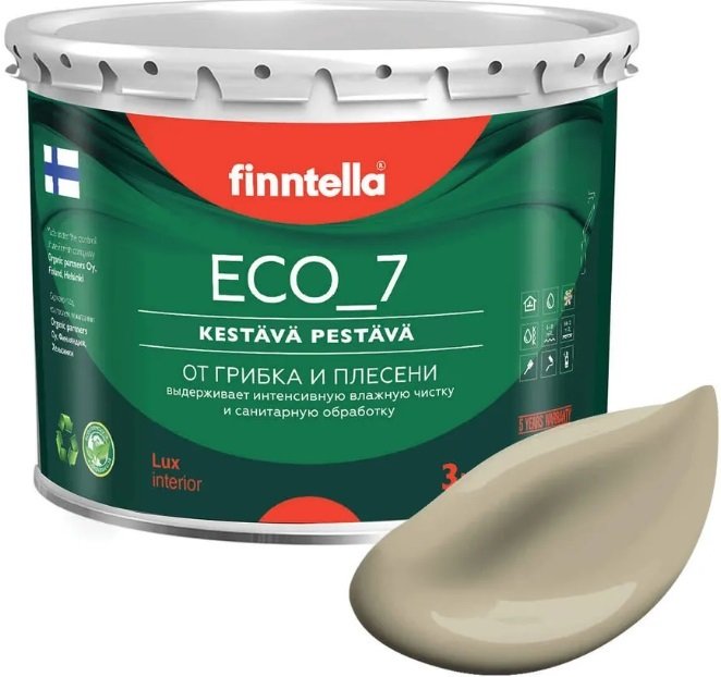 

Краска Finntella Eco 7 Vuori F-09-2-3-FL088 2.7 л (бежевый хаки)
