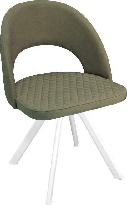 

Стул Трия Гэтсби К2 (белый матовый/микровелюр Jercy Deep Green)