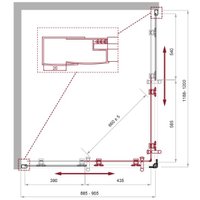 Душевой уголок BelBagno UNO-195-AH-2-120/90-C-NERO в Бресте