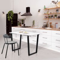 Обеденная группа Millwood Уэльс Л18 100x70х75 (белый/металл черный)