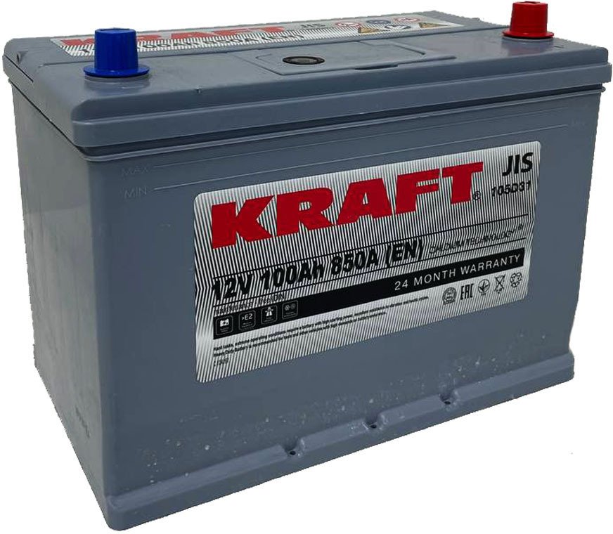 

Автомобильный аккумулятор KRAFT Asia 100 JR+ (100 А·ч)