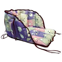 Сиденье для санок Сиденье Уют Матрас для санок (розовый/белый/фиолетовый)