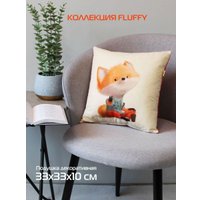 Декоративная подушка Matex Fluffy. Рыжик не лиса 61-656 (белый/красный/лососевый)
