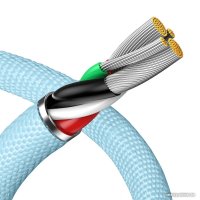 Кабель Baseus Crystal Shine USB Type-A - Lightning (2 м, голубой)