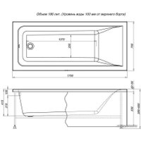 Ванна Aquanet Bright 175x75 (со шторкой)