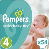 Active Baby-Dry 4 Maxi (54 шт)