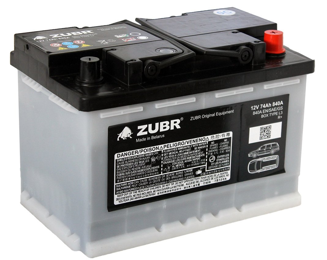 

Автомобильный аккумулятор Zubr Original Equipment (74 А·ч)