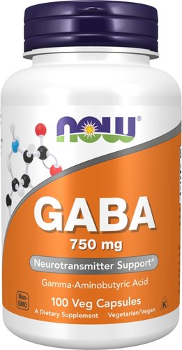 Аминокислота Now Foods GABA 750 мг (100 капсул)