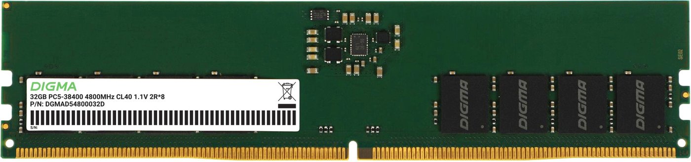 Оперативная память Digma 32ГБ DDR5 4800 МГц DGMAD54800032D