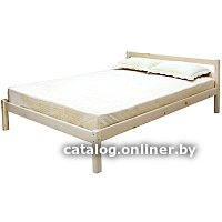 Кровать Мебельград Рино 120x200 с опорными брусками (массив сосны без покрытия)
