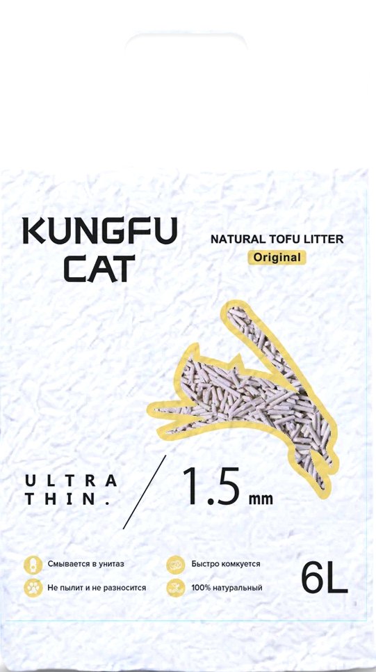 

Наполнитель для туалета Kungfu Cat Оригинал без запаха (6 л)
