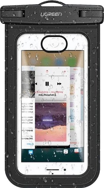 

Чехол для телефона Ugreen LP186-50919 водонепроницаемый универсальный, до 6" (черный)