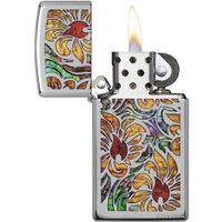 Зажигалка Zippo Slim Fusion Floral Design 29702