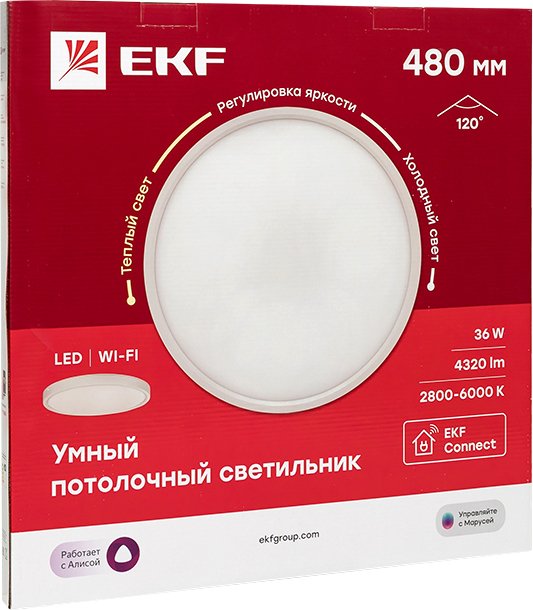 

Светодиодная панель EKF 480 мм 36W Connect