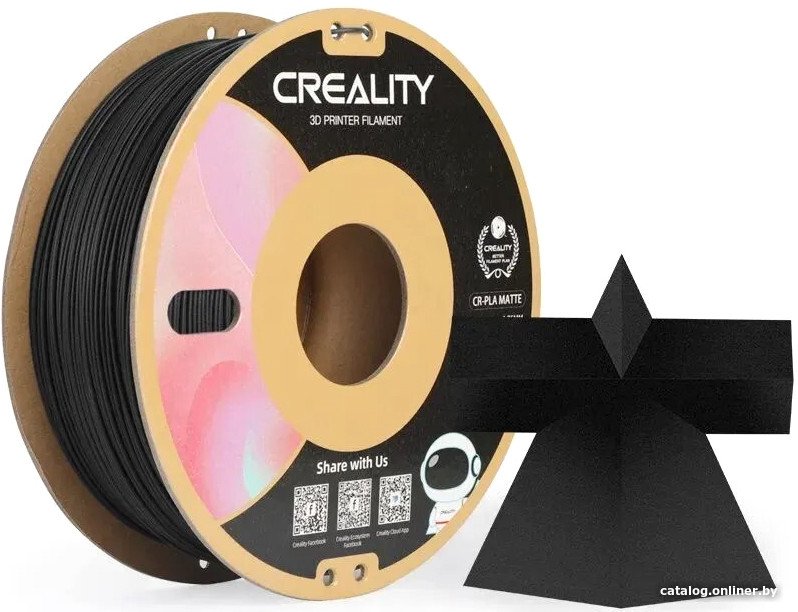 Филамент Creality CR-PLA Matte 1.75 мм 1 кг (черный)