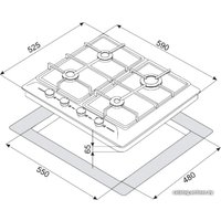 Варочная панель ZorG BLC FDW RBL (EMY)