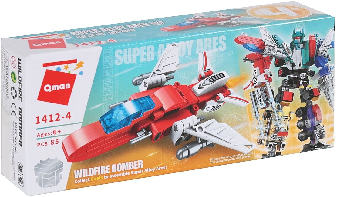 

Конструктор Qman Creative Master Super Alloy Ares 1412-4 Wildfire Bomber