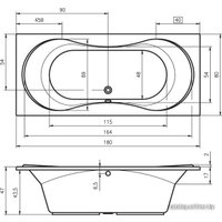 Ванна Riho Pegas 180x80 (без ножек)