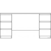 Стол Mio Tesoro Кастор 6 ящиков 151x65 2.03.06.040.5 (дуб венге)