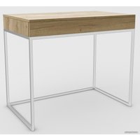 Туалетный столик без зеркала Hype Mebel Авелин 90x40 (белый/дуб галифакс натуральный)