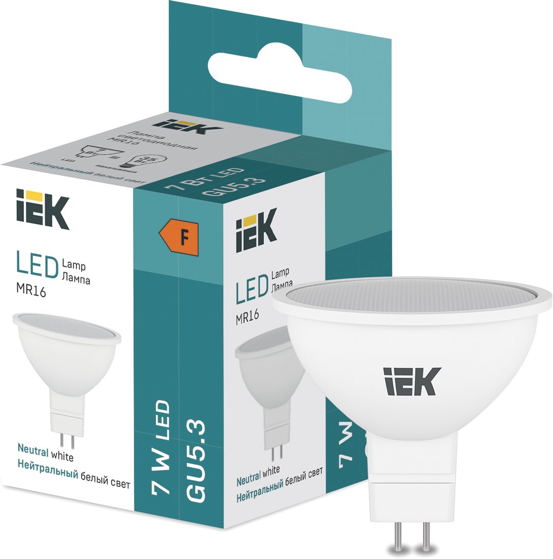

Светодиодная лампочка IEK LED MR16 570lm 4000K GU5