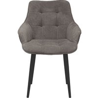 Стул Трия Шато конус Т2 (черный муар/велюр серо-коричневый)