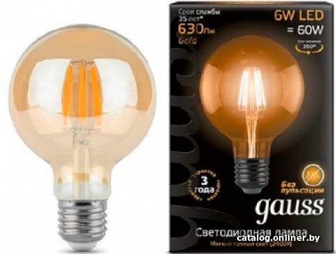 Светодиодная лампочка Gauss E27 6Вт 2400К [105802006]