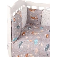 Детский комплект постельного белья Amarobaby Путешественники AMARO-3003-Py (серый)