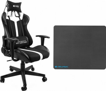 Игровое (геймерское) кресло Fury Avenger XL NFF-1712 + коврик для мыши Fury Challenger L