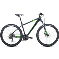 Велосипед Forward Apache 27.5 2.0 D р.15 2022 (черный матовый/зеленый)