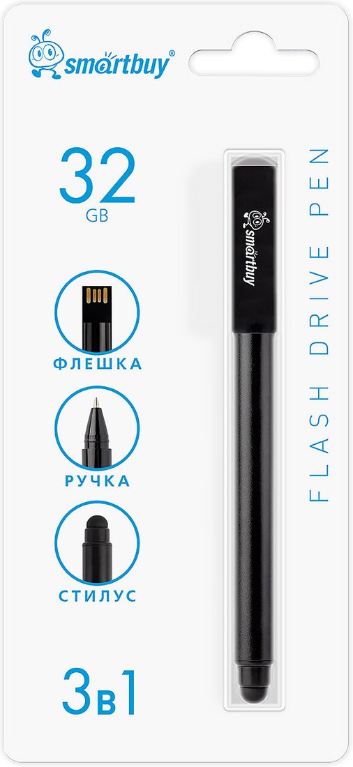 

USB Flash SmartBuy Ручка-флэшка-стилус 32GB (черный)