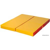 Cпортивный мат КМС №11 складной 100x100x10 (красный/желтый)