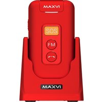 Кнопочный телефон Maxvi E5 up (красный)