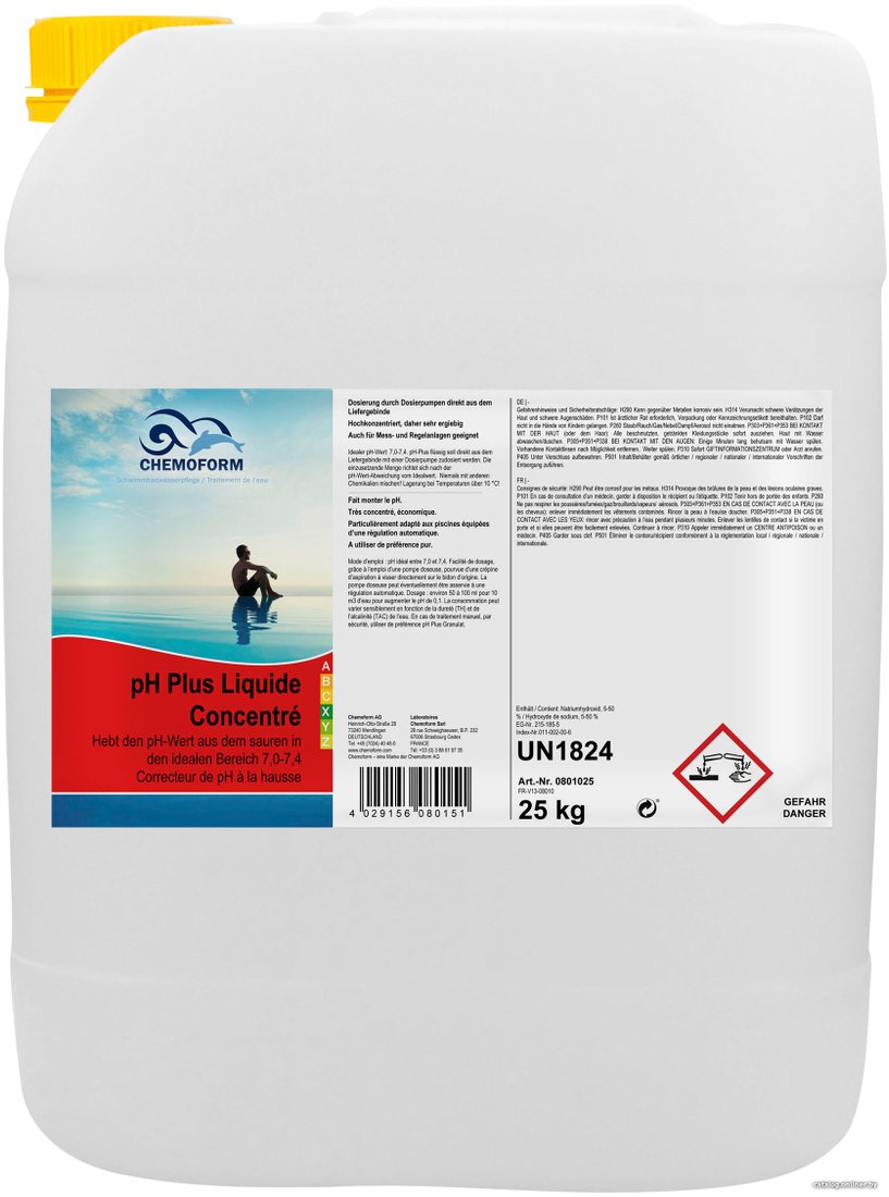 Химия для бассейна Chemoform pH-плюс жидкий 25 кг