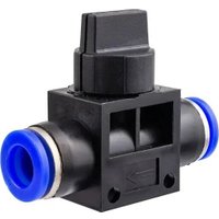 Фитинг Partner Фитинг для пластиковых трубок с краном 8x8мм PA-SHVFF08-08