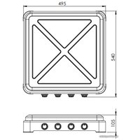 Настольная плита ZorG O 400 (коричневый)