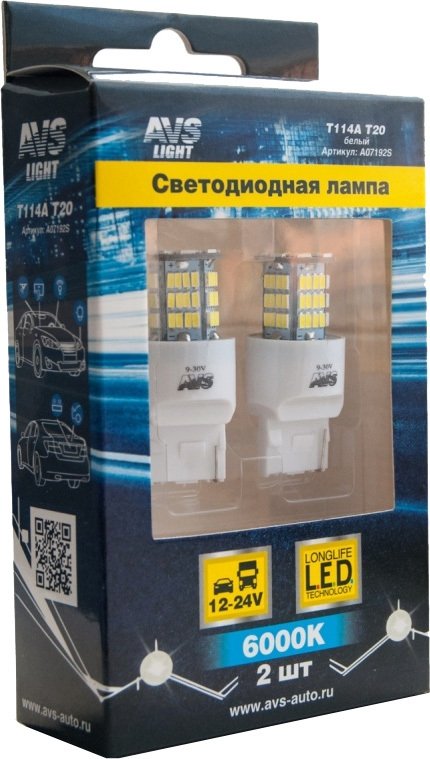 

Светодиодная лампа AVS T20 T114A 2шт