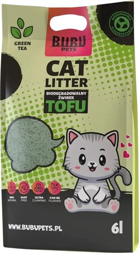 Наполнитель для туалета Bubu Pets Tofu Green Tea (2.5 кг/6 л)